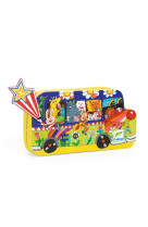 Puzzle sihouette 16 pcs - le bus arc en ciel