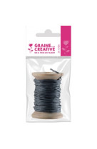 Fil coton cire - gris 5m