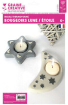 Moule thermo bougeoirs lune etoile