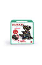 Boite 4 cartes mosaic 3d assortires design - dragon