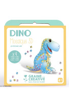 Boite 4 cartes mosaic 3d assortires design - dinosaure