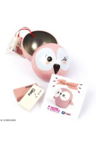 Boule noel metallique fimo - chouette