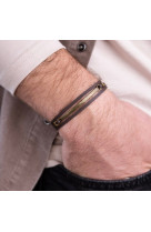 Kit bijoux a  broder : aspect cuir marron 01