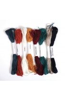 8 echevettes  fils polyester bourgogne