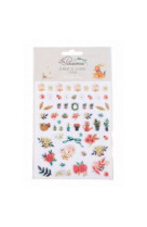 Planche 57 stickers fleurs - les parisiennes