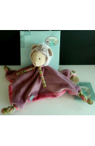 Doudou souris parme carre les pachats