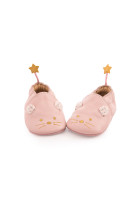 Chaussons cuir rose 6/12 mois - il etait une fois