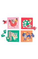 Boite de 4 puzzles animaux : les bambins
