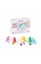 Jeu de 6 cyclistes avec billes - aujourd-hui c-est mercredi
