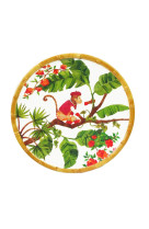 Assiette dessert verte jardin