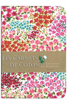 Cartnet de coton a5 fleurs roses