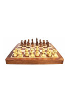 Jeu ?checs magn?tique pliable 30cm acacia