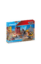 Mini-pelleteuse et chantier