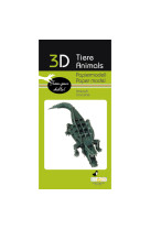 3d paper model - animal - crocodile