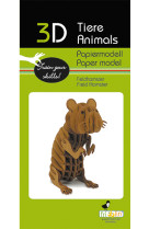 3d paper model - animal - hamster