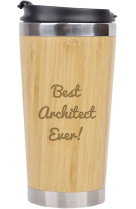 Bamboo travel mug alphabet
