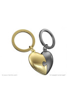 Porte-cles coeur a partager