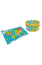 Puzzle carte du monde 150 pcs - scratch en route