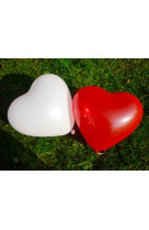 Sachet 10 ballons coeur rouge