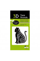 3d paper model - animal - chat noir