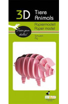 3d paper model - animal - cochon