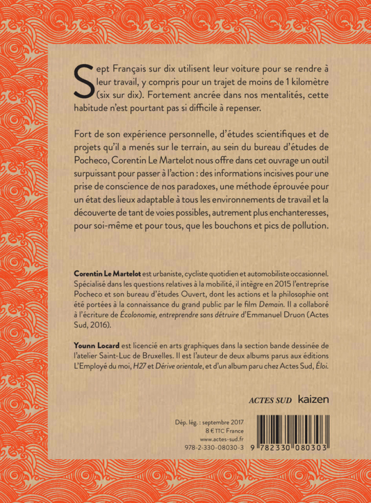 MOINS D-AUTO POUR ALLER AU BOULOT - ILLUSTRATIONS, COULEUR - Corentin Le martelot - ACTES SUD