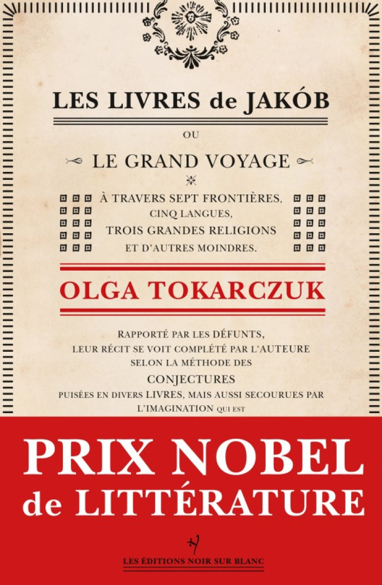 Les livres de jakób - Olga Tokarczuk, Maryla Laurent - NOIR BLANC