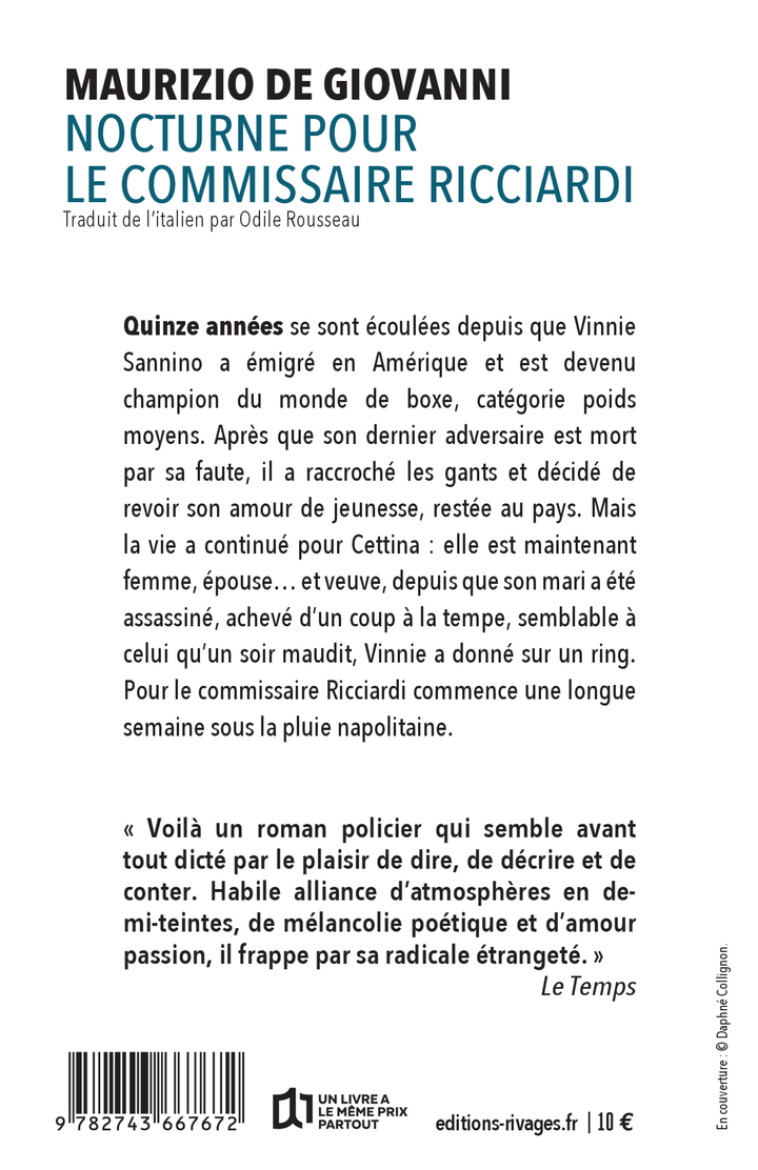 Nocturne pour le commissaire Ricciardi - Maurizio De giovanni, Odile Rousseau - RIVAGES