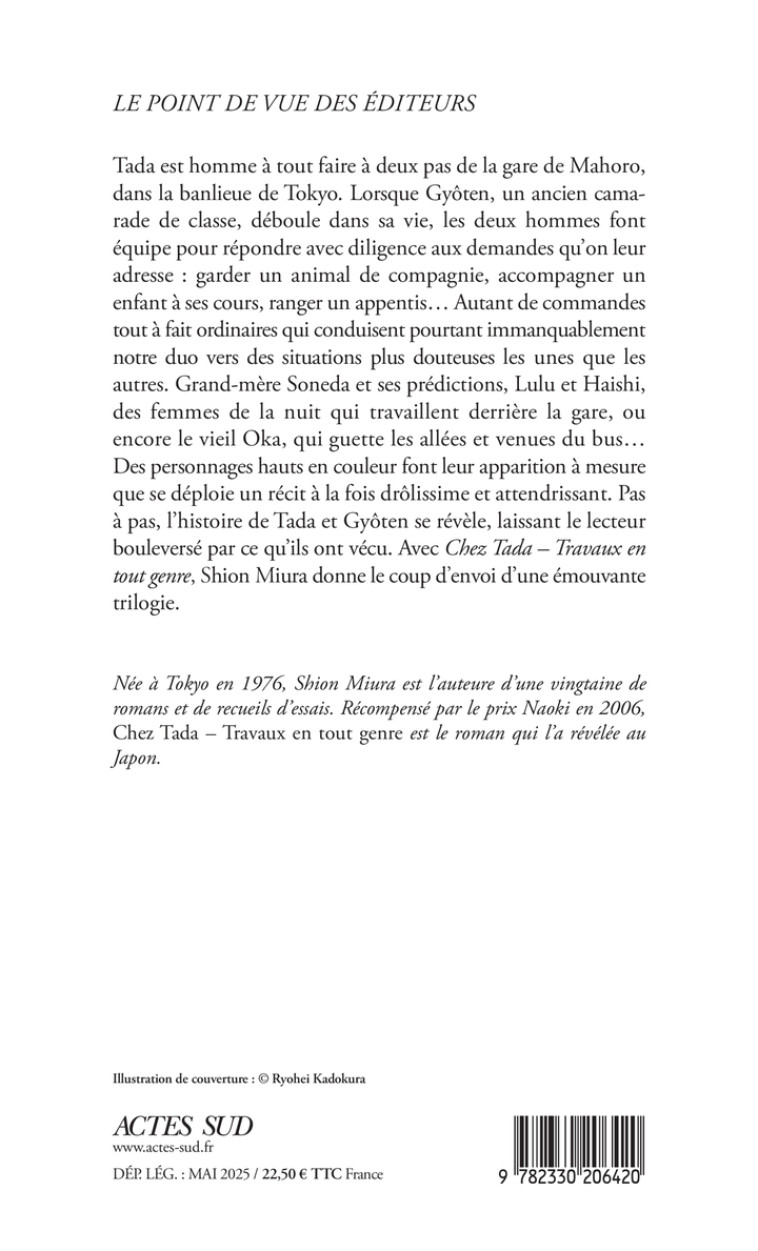 Chez Tada - Travaux en tout genre - Shion Miura, Liza Thetiot - ACTES SUD